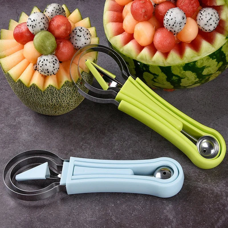 3-in-1 Stainless Steel Multifunctional Fruit Baller & Carver