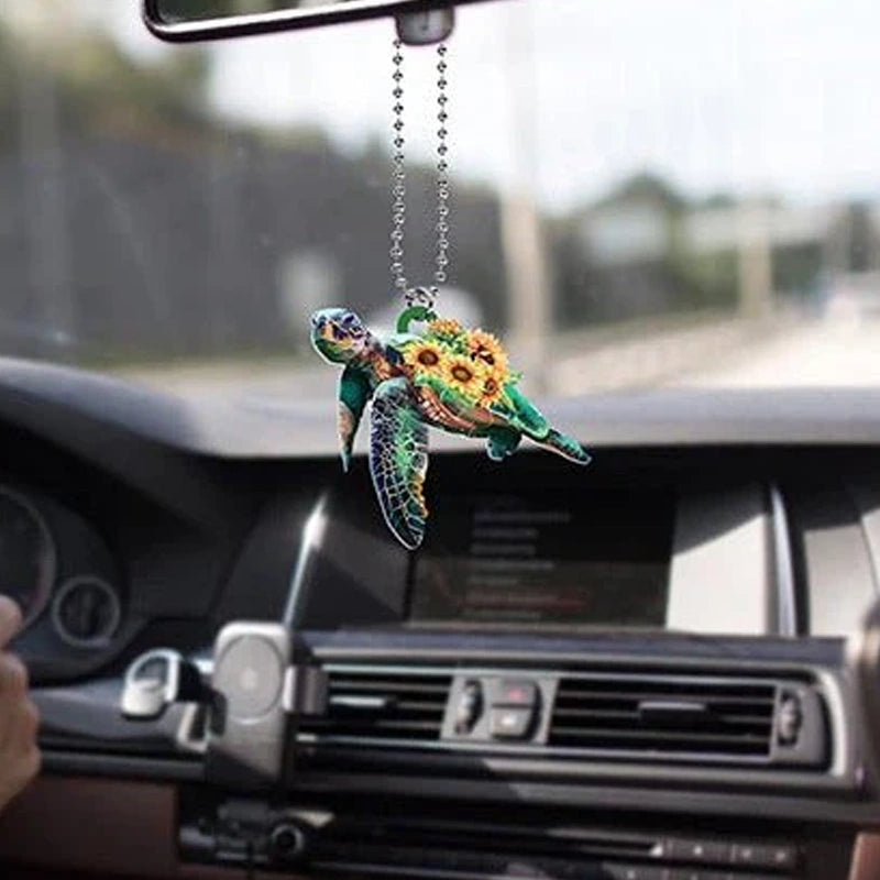 Faza Shop Style Vibrant Animal Silhouette Rearview Pendant