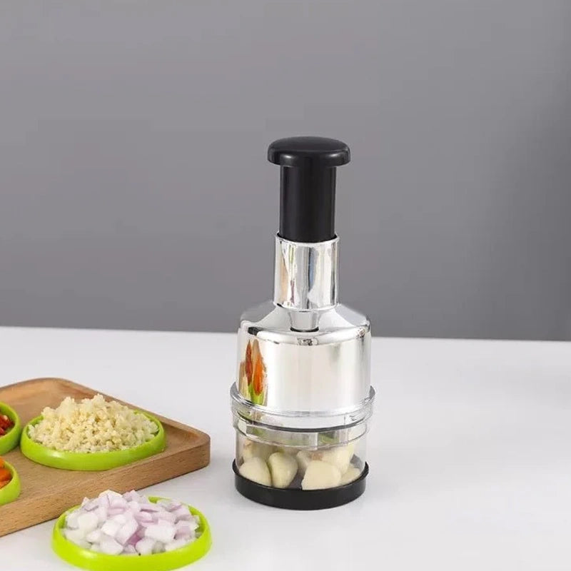 Stainless Steel Multi-Function Manual Garlic & Vegetable Chopper