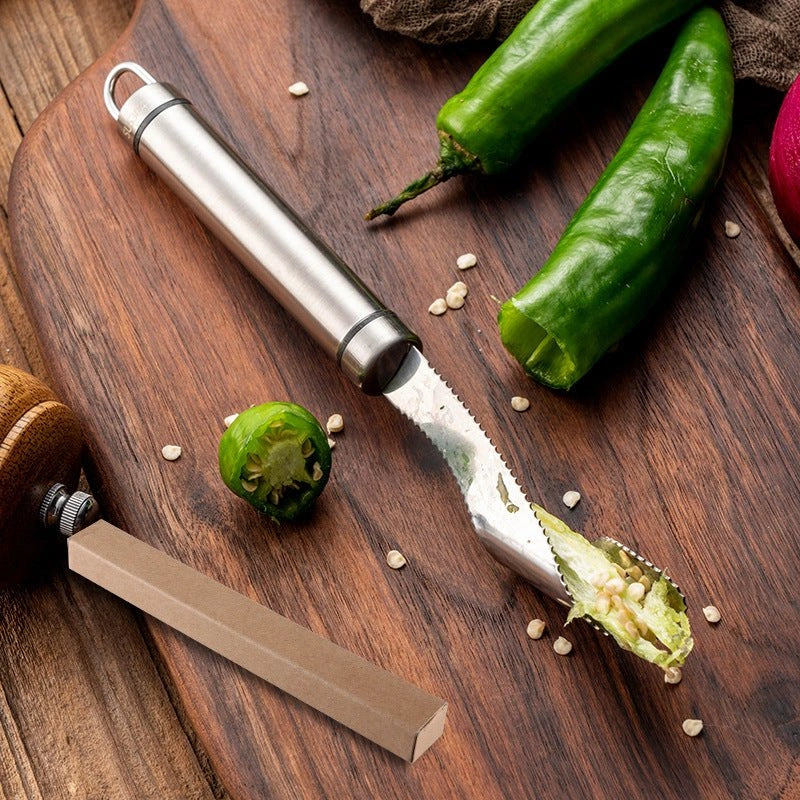 Professional Stainless Steel Pepper Corer & Seed Remover