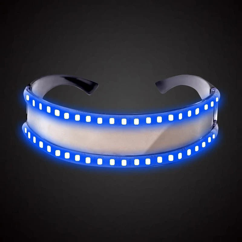 Luminous LED Party Visor – Foldable Glowing Eyewear