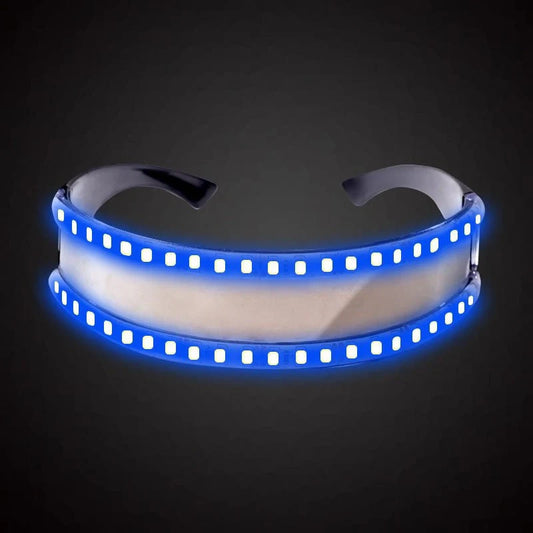 Luminous LED Party Visor – Foldable Glowing Eyewear