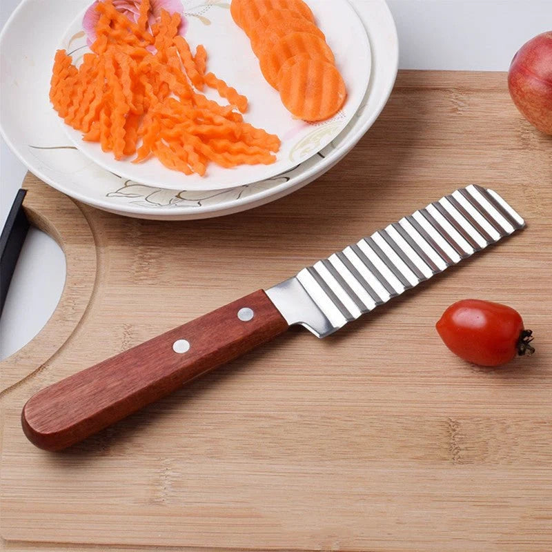 Stainless Steel Wavy French Fry & Vegetable Cutter