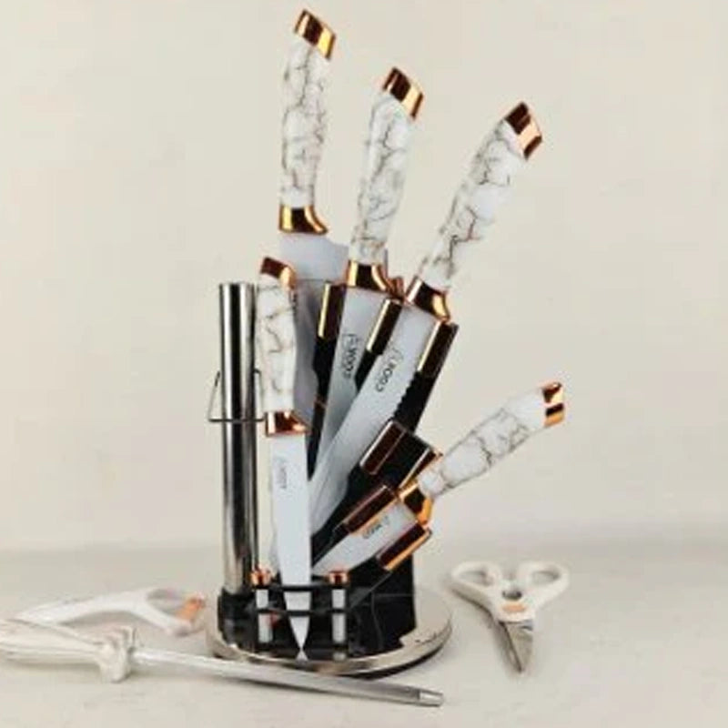 6-Piece Professional Rose Gold Kitchen Knife Set