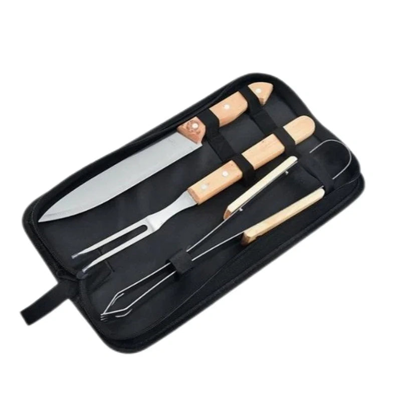 Premium Stainless Steel BBQ Grill Tool Set with Zipper Carry Case