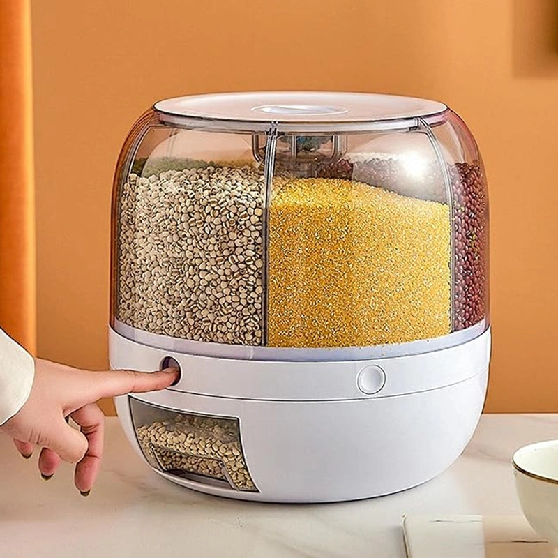 360° Rotating Multi-Grain Food Storage Dispenser