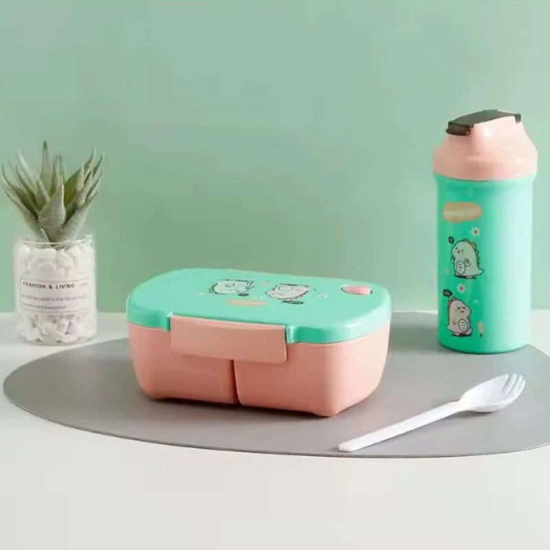 All-in-One Lunch Box with Matching Water Bottle Set