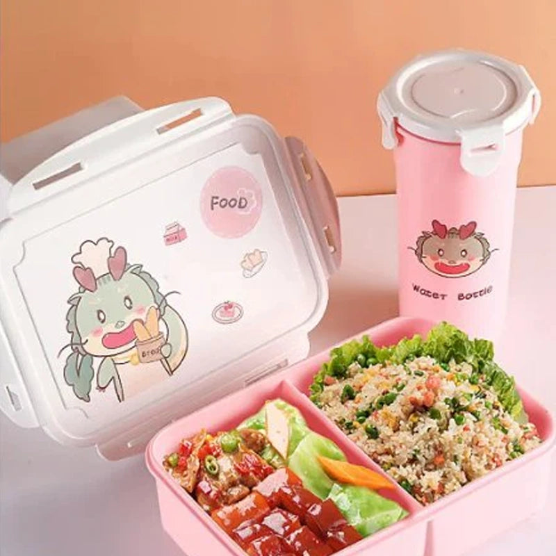 Elegant Bento Lunch Box & Matching Beverage Cup Set