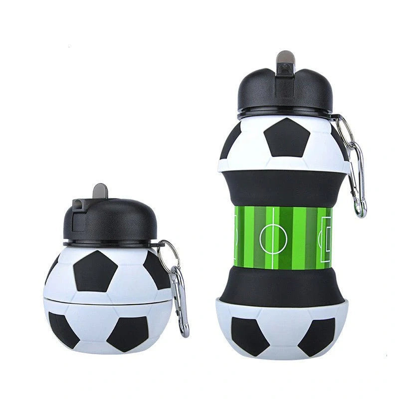 Foldable Football-Design Silicone Water Bottle