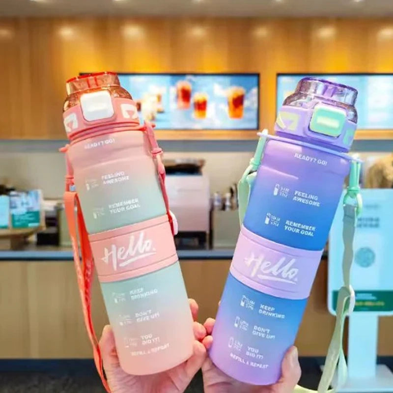Portable Aesthetic Gradient Water Bottle
