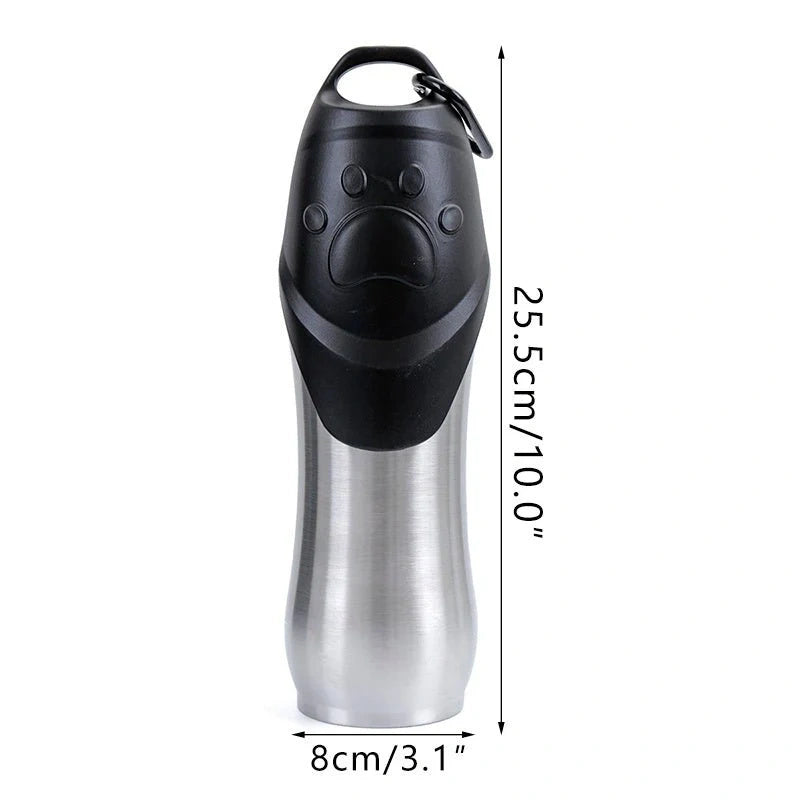 Portable Stainless Steel Pet Drinking Water Bottle