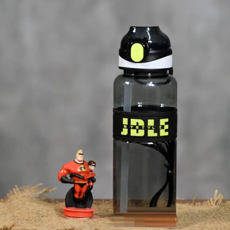 Sporty Water Bottle With Integrated Carrying Strip