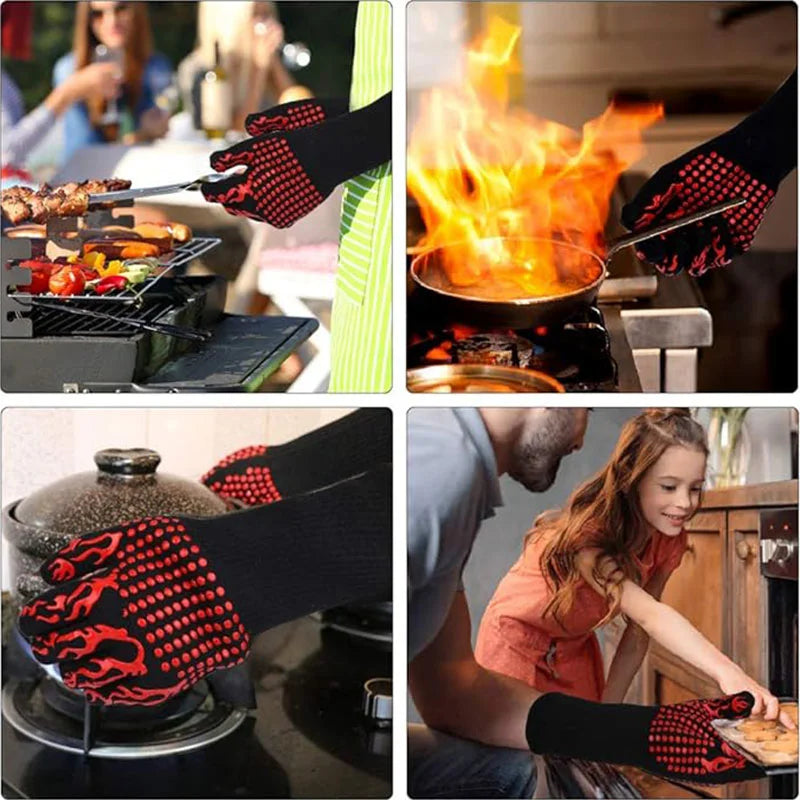 Heat Resistant Silicone Kitchen & BBQ Gloves