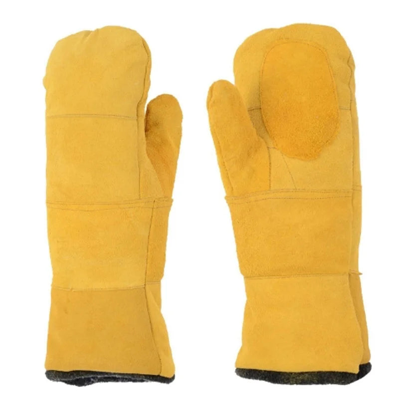 Heat Protective Leather Baking Gloves – Reinforced Suede Mitts