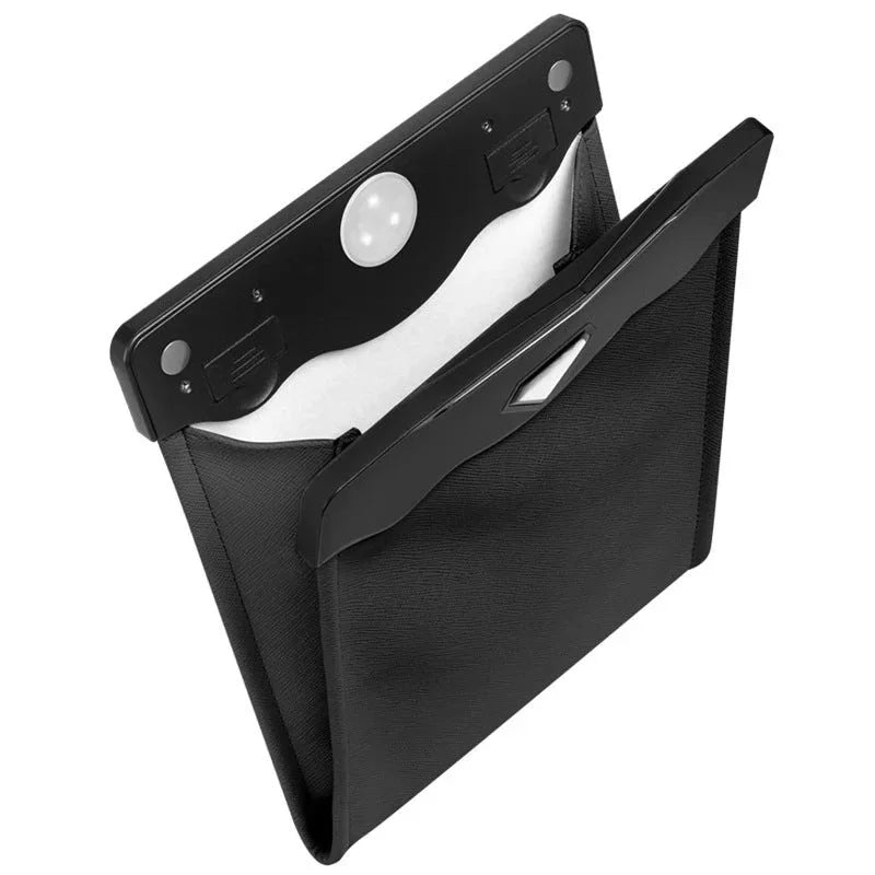LuminaDrive LED Luxury Leather Car Trash Can